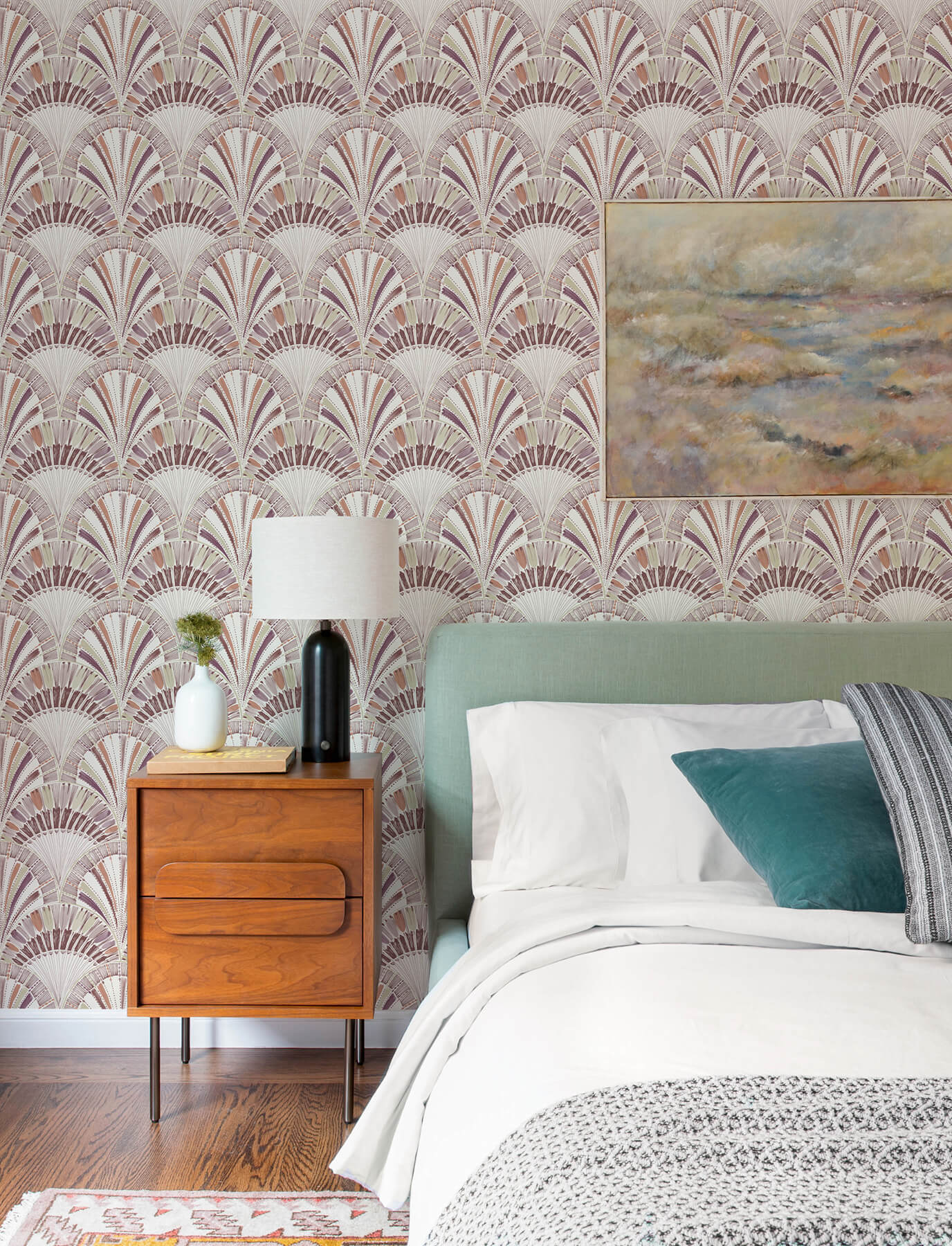 A-Street Prints Kaleidoscope Myla Wallpaper Sample - Raspberry