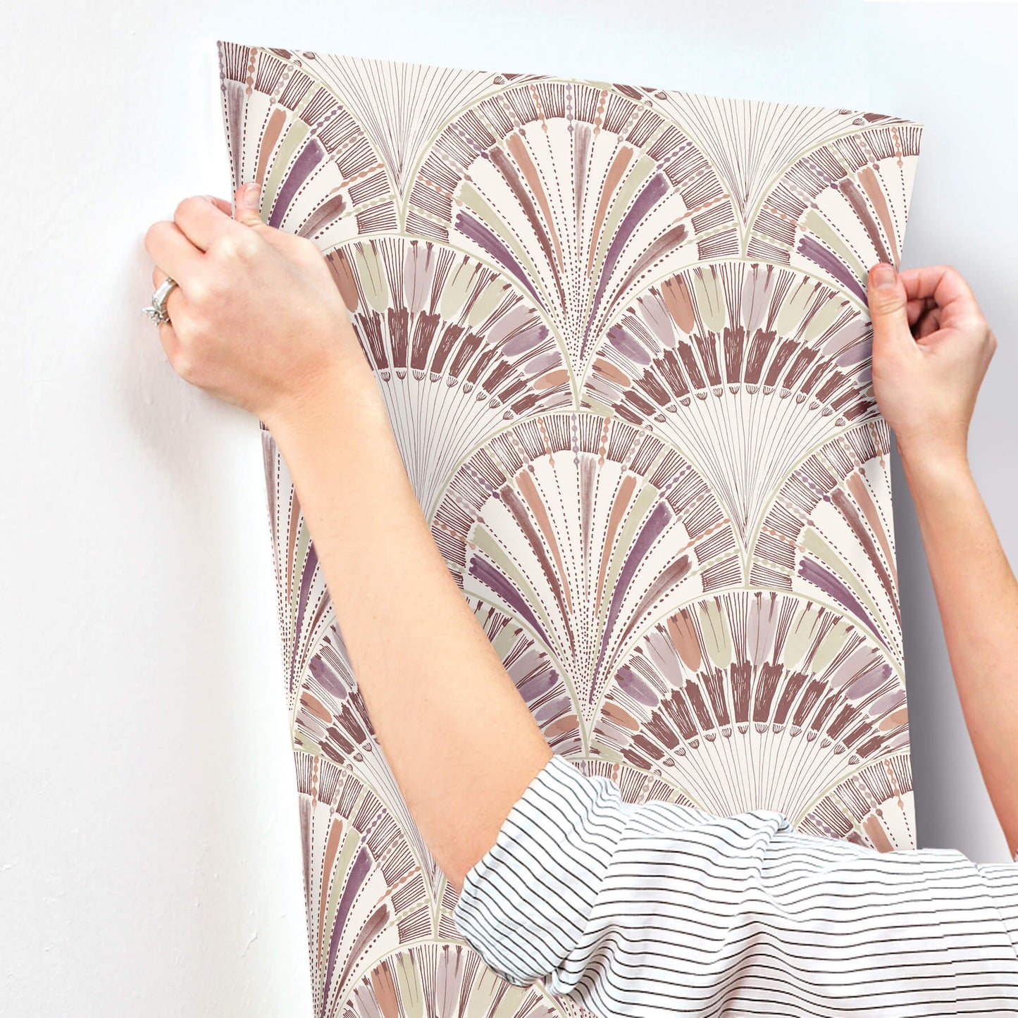 A-Street Prints Kaleidoscope Myla Wallpaper Sample - Raspberry