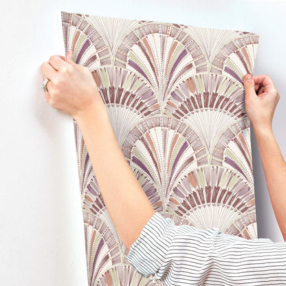 A-Street Prints Kaleidoscope Myla Wallpaper Sample - Raspberry