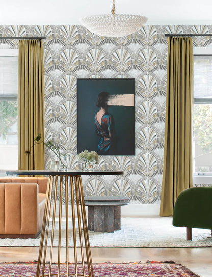 A-Street Prints Kaleidoscope Myla Wallpaper Sample - Neutral