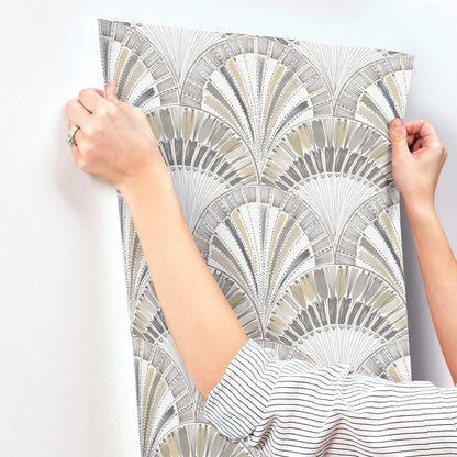 A-Street Prints Kaleidoscope Myla Wallpaper Sample - Neutral
