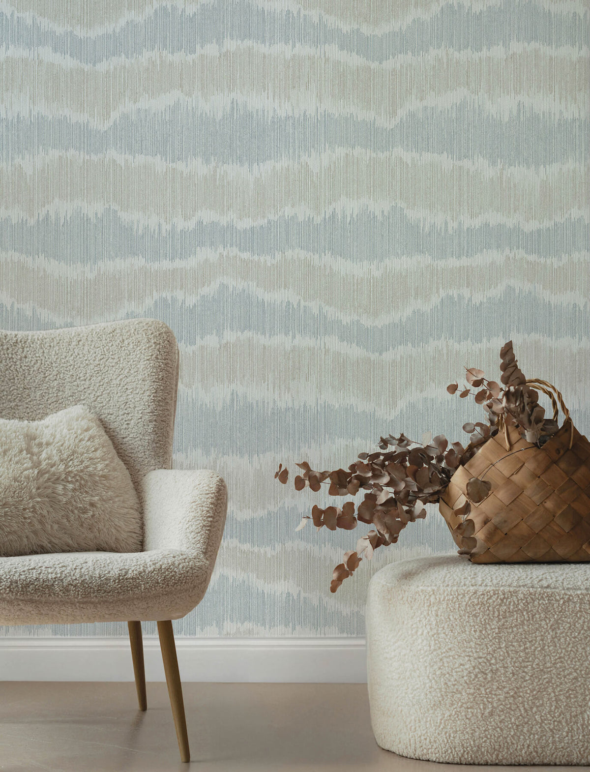 A-Street Prints Kaleidoscope Wiggle Wallpaper Sample - Sky Blue