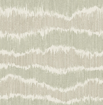 A-Street Prints Kaleidoscope Wiggle Wallpaper Sample - Green