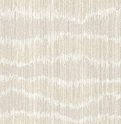 A-Street Prints Kaleidoscope Wiggle Ikat Wallpaper - Neutral