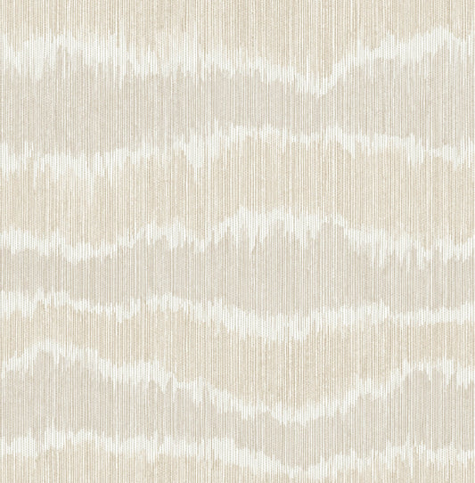 A-Street Prints Kaleidoscope Wiggle Ikat Wallpaper - Neutral