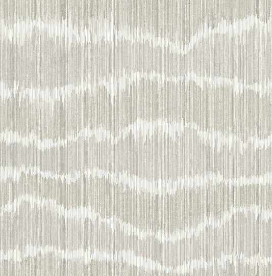 A-Street Prints Kaleidoscope Wiggle Ikat Wallpaper - Gray