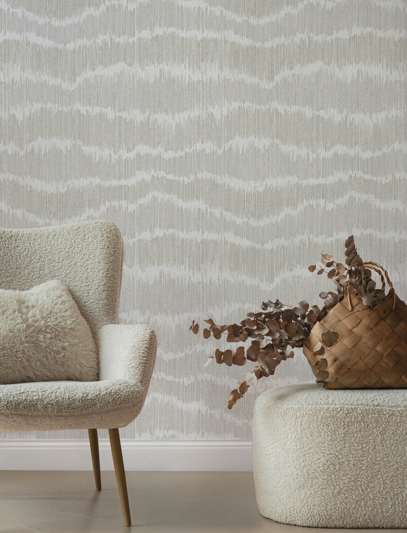 A-Street Prints Kaleidoscope Wiggle Wallpaper Sample - Grey