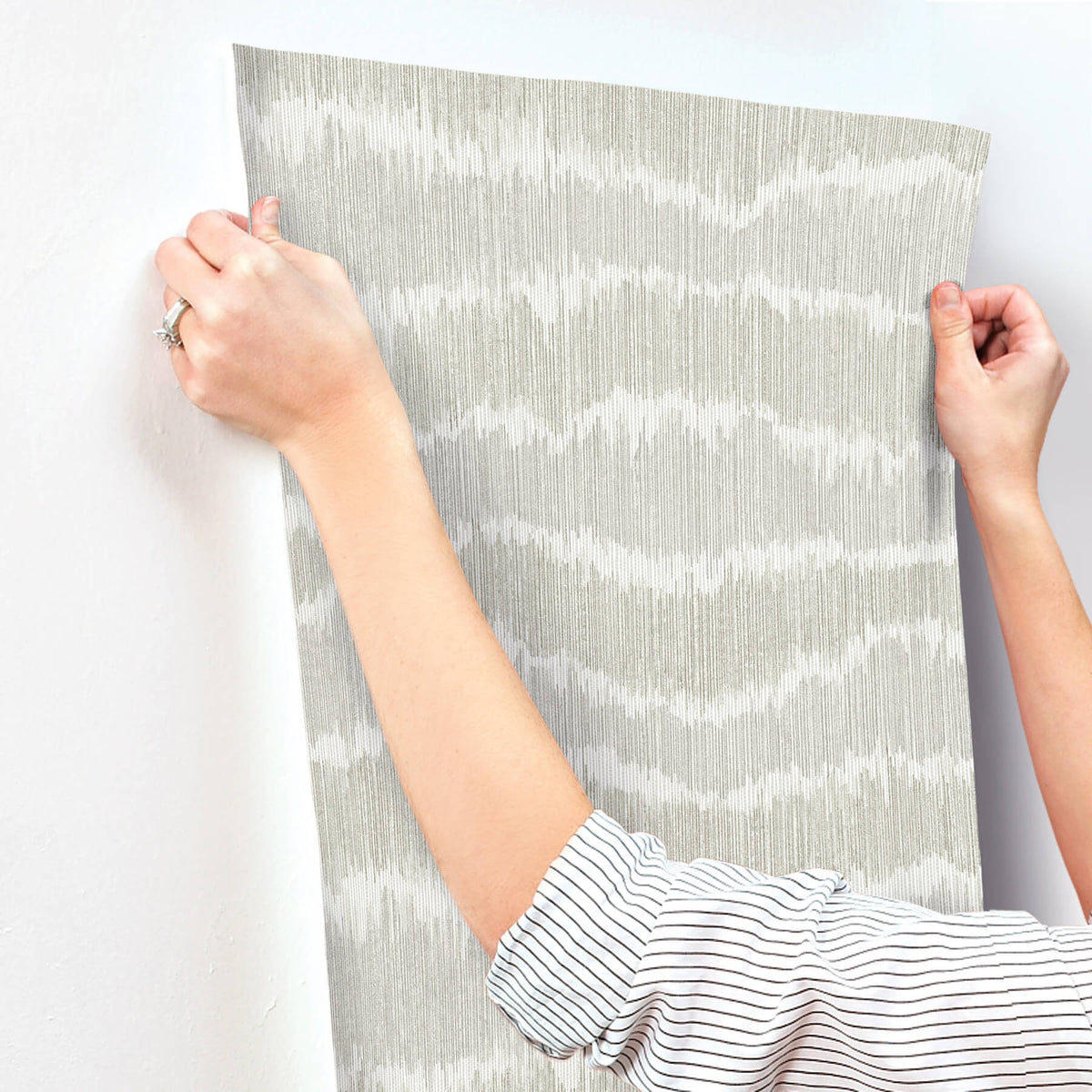 A-Street Prints Kaleidoscope Wiggle Wallpaper Sample - Grey