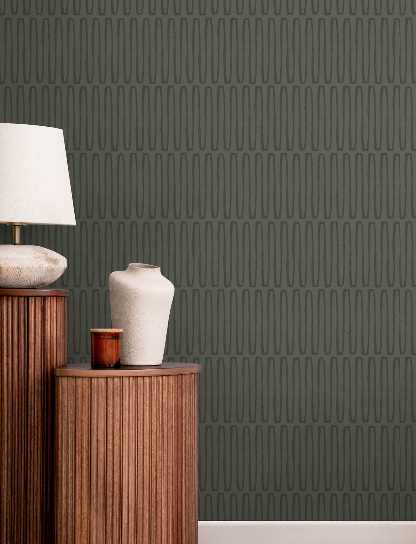 A-Street Prints Kaleidoscope Lars Wallpaper Sample - Green