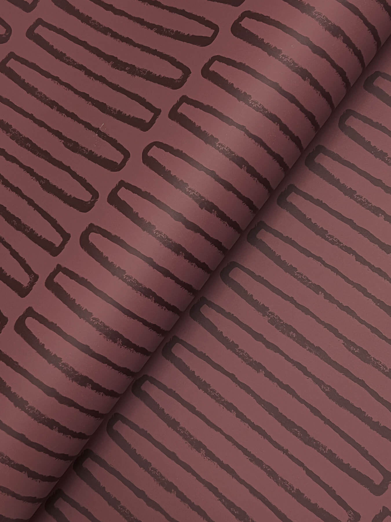 A-Street Prints Kaleidoscope Lars Wallpaper Sample - Merlot