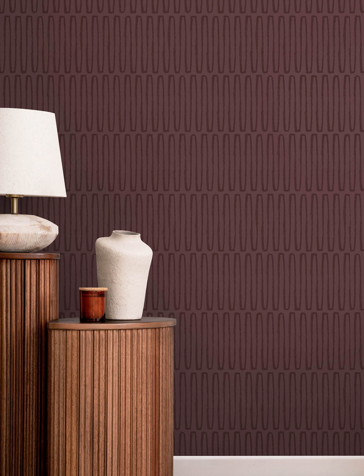 A-Street Prints Kaleidoscope Lars Wallpaper Sample - Merlot