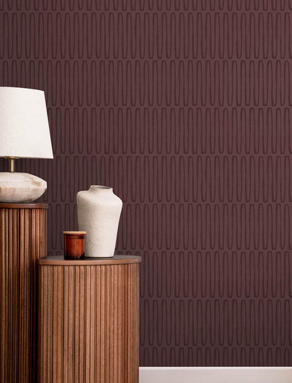 A-Street Prints Kaleidoscope Lars Wallpaper Sample - Merlot