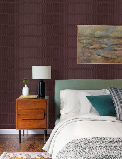 A-Street Prints Kaleidoscope Lars Wallpaper Sample - Merlot