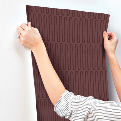 A-Street Prints Kaleidoscope Lars Wallpaper Sample - Merlot