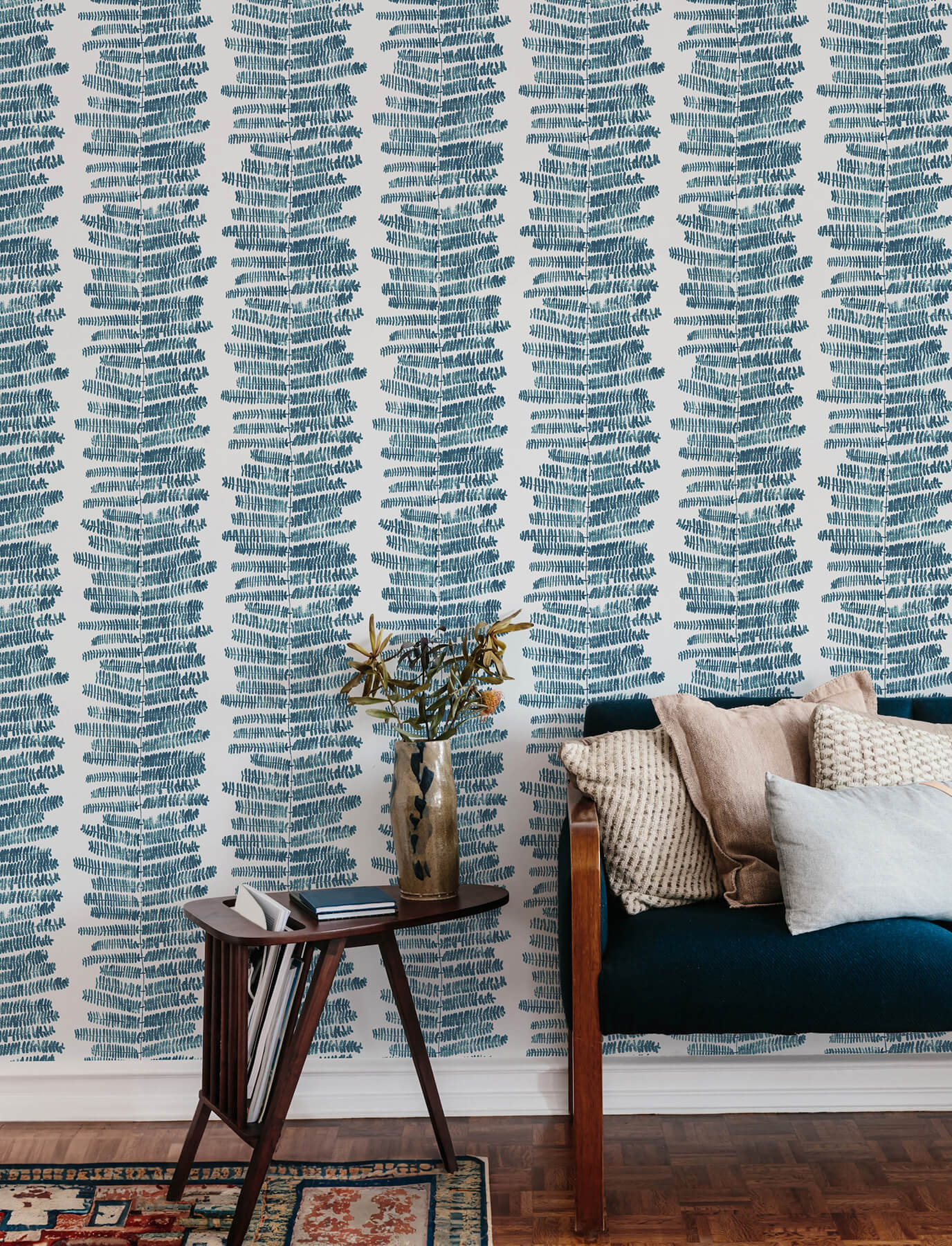 A-Street Prints Kaleidoscope Lumis Wallpaper Sample - Blue