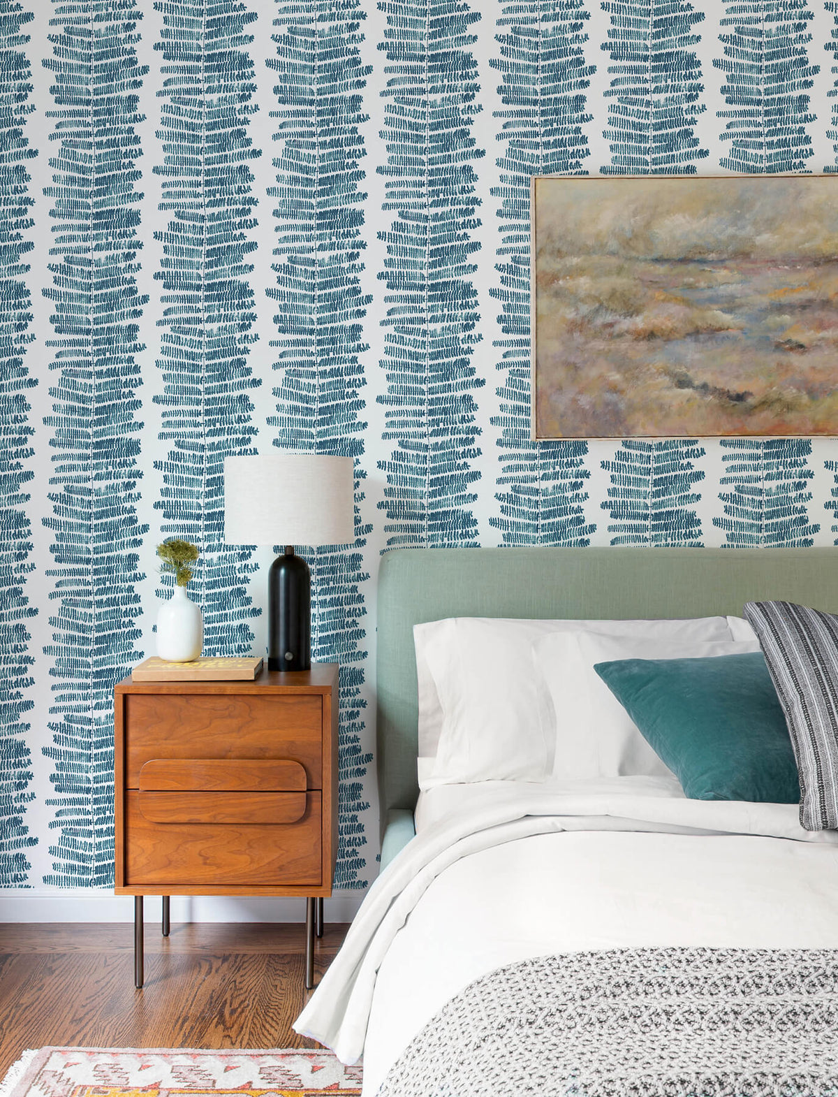 A-Street Prints Kaleidoscope Lumis Wallpaper Sample - Blue