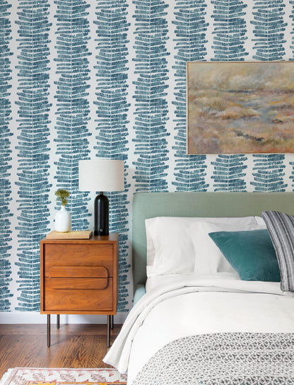 A-Street Prints Kaleidoscope Lumis Wallpaper Sample - Blue