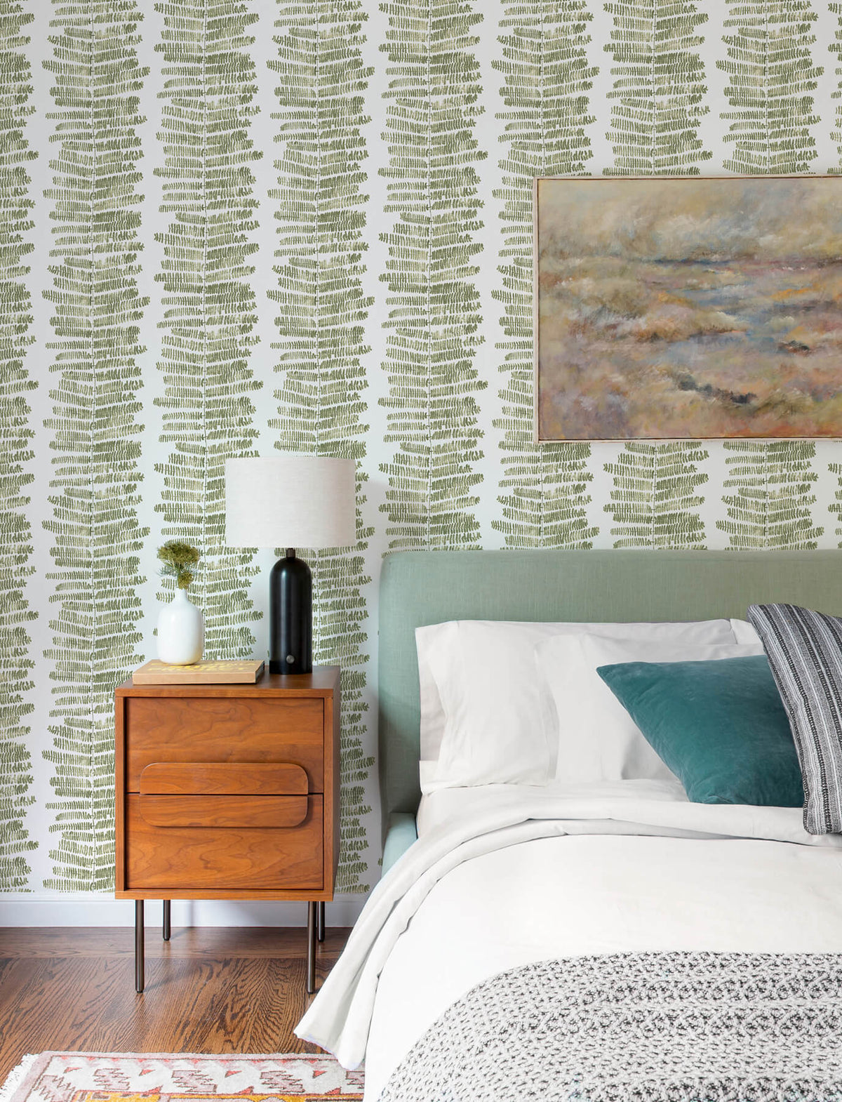 A-Street Prints Kaleidoscope Lumis Wallpaper Sample - Green