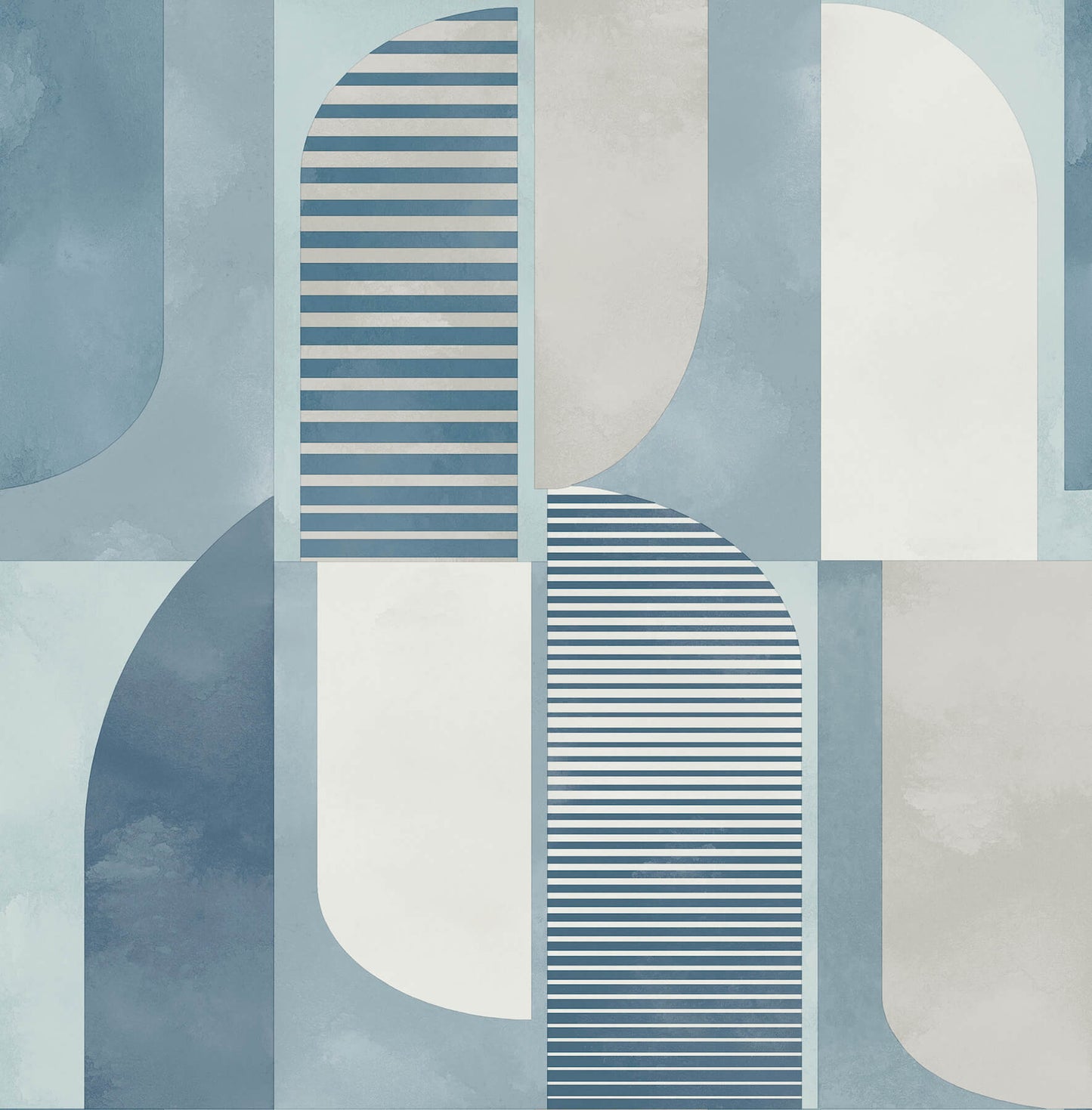 A-Street Prints Kaleidoscope Otto Geometric Wallpaper Sample - Blue