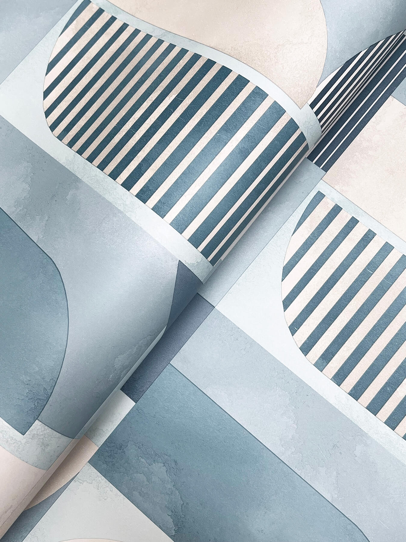 A-Street Prints Kaleidoscope Otto Geometric Wallpaper Sample - Blue