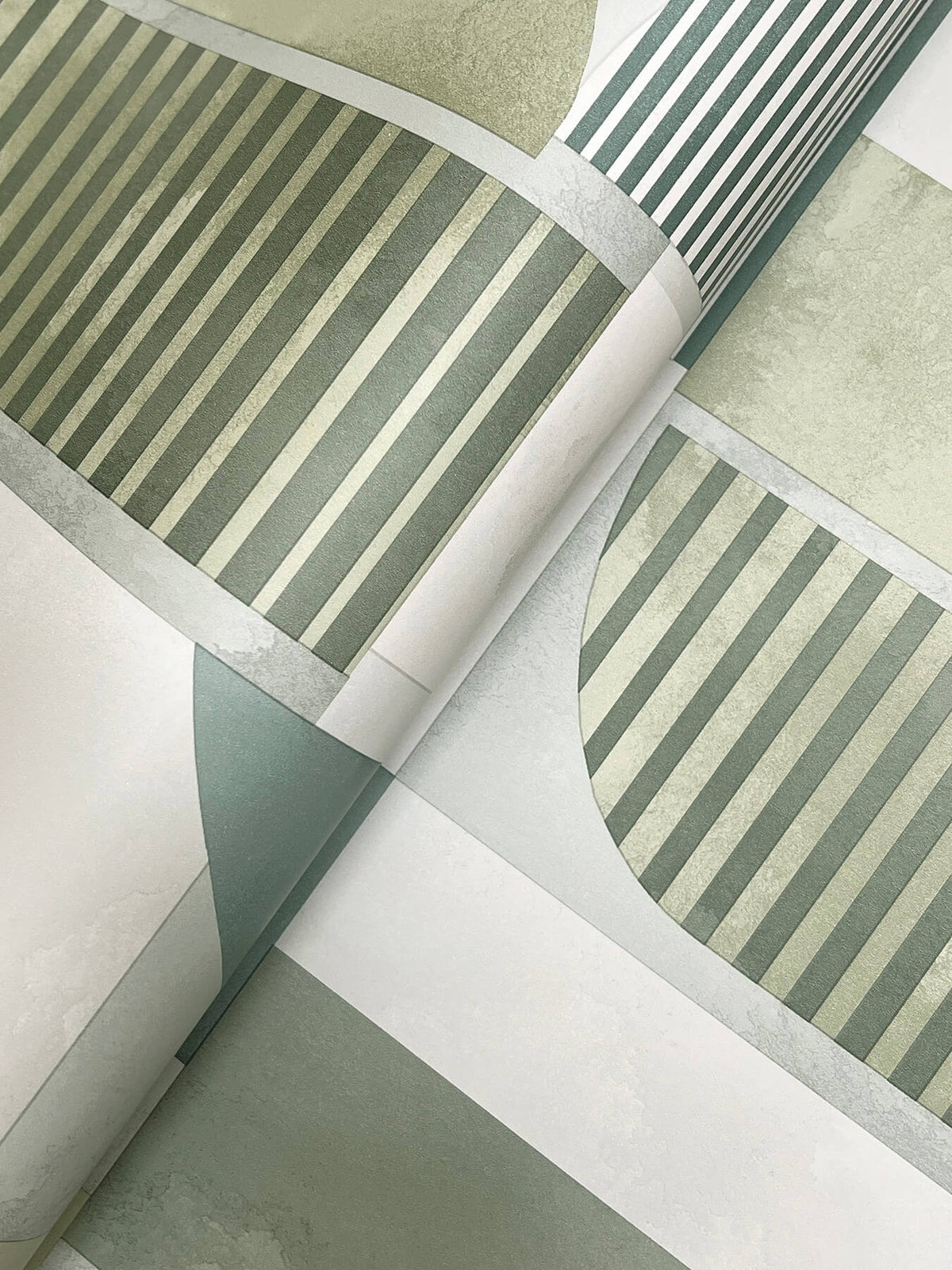 A-Street Prints Kaleidoscope Otto Geometric Wallpaper Sample - Green