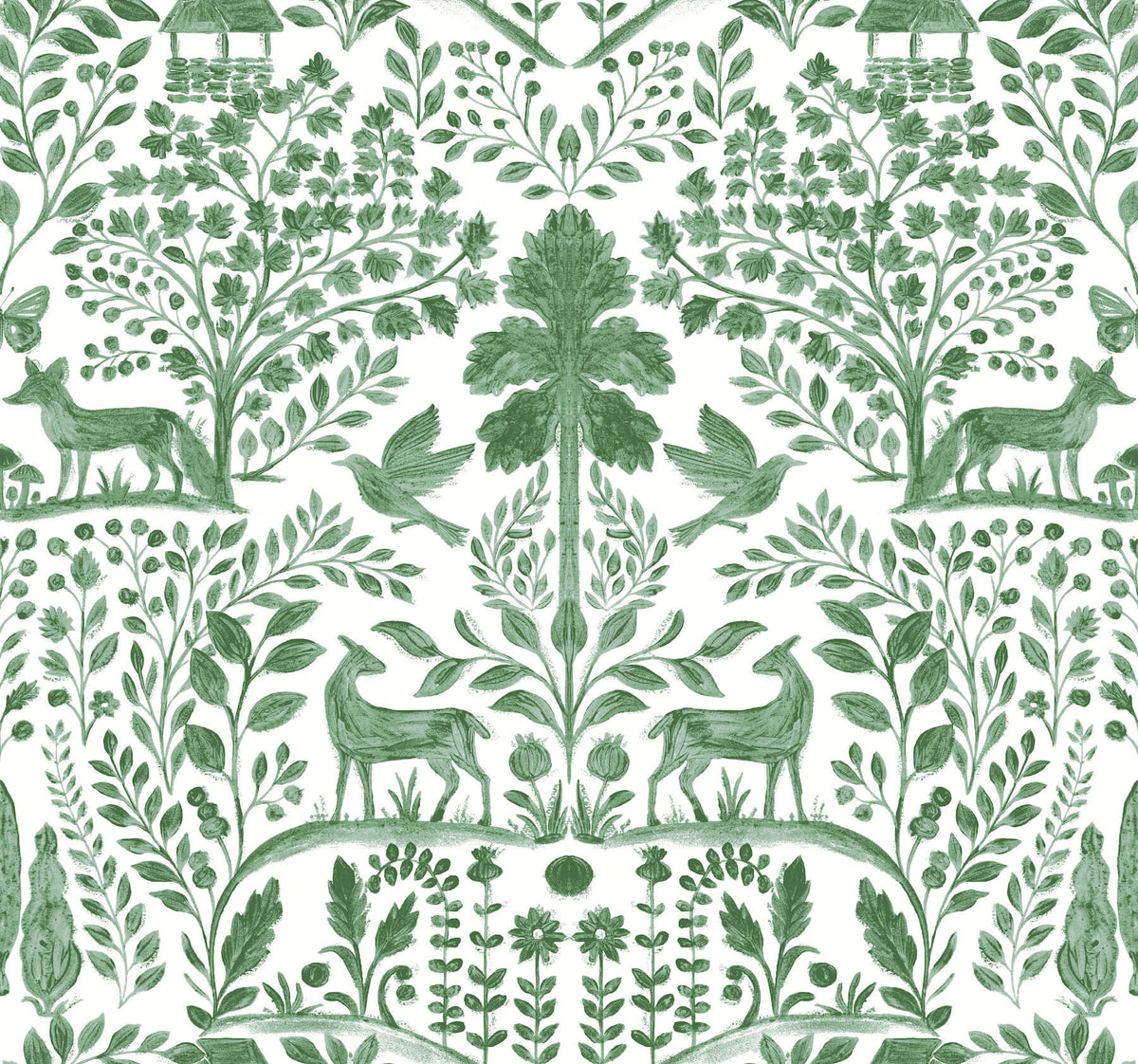 A-Street Prints Kaleidoscope Anoki Woodlands Wallpaper Sample - Green