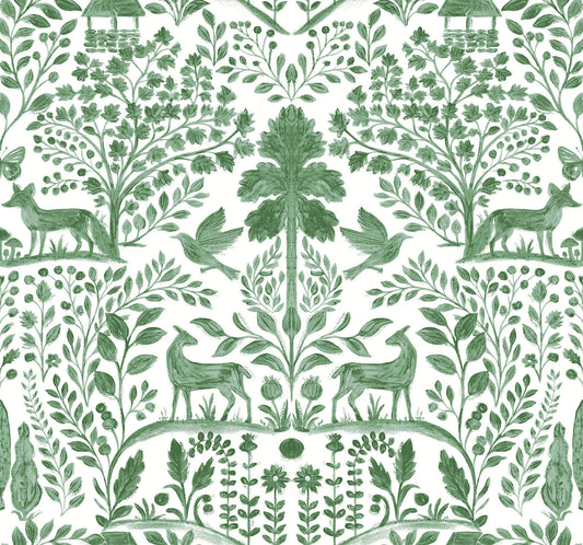 A-Street Prints Kaleidoscope Anoki Woodlands Wallpaper - Green