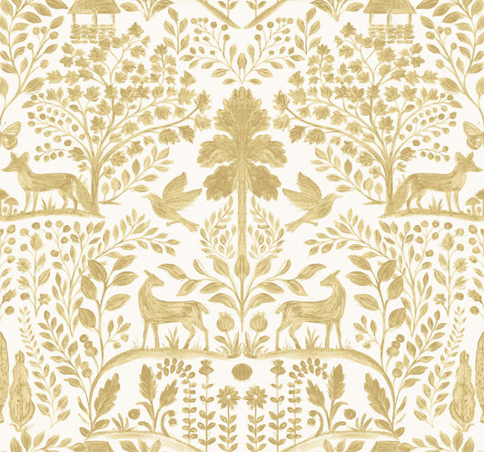 A-Street Prints Kaleidoscope Anoki Woodlands Wallpaper - Yellow