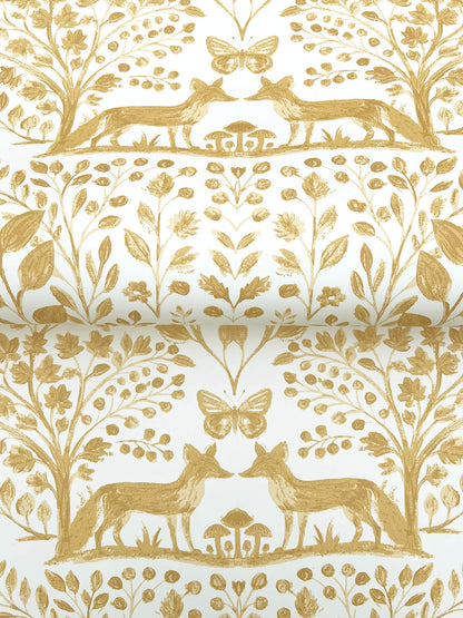 A-Street Prints Kaleidoscope Anoki Woodlands Wallpaper Sample - Yellow