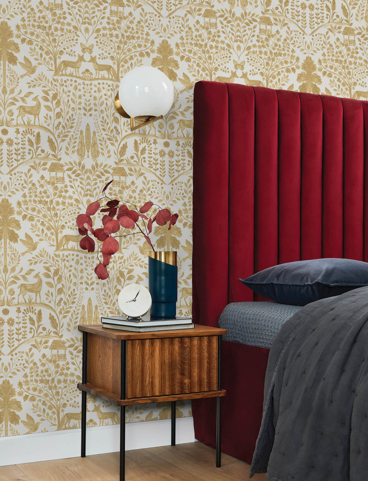 A-Street Prints Kaleidoscope Anoki Woodlands Wallpaper Sample - Yellow