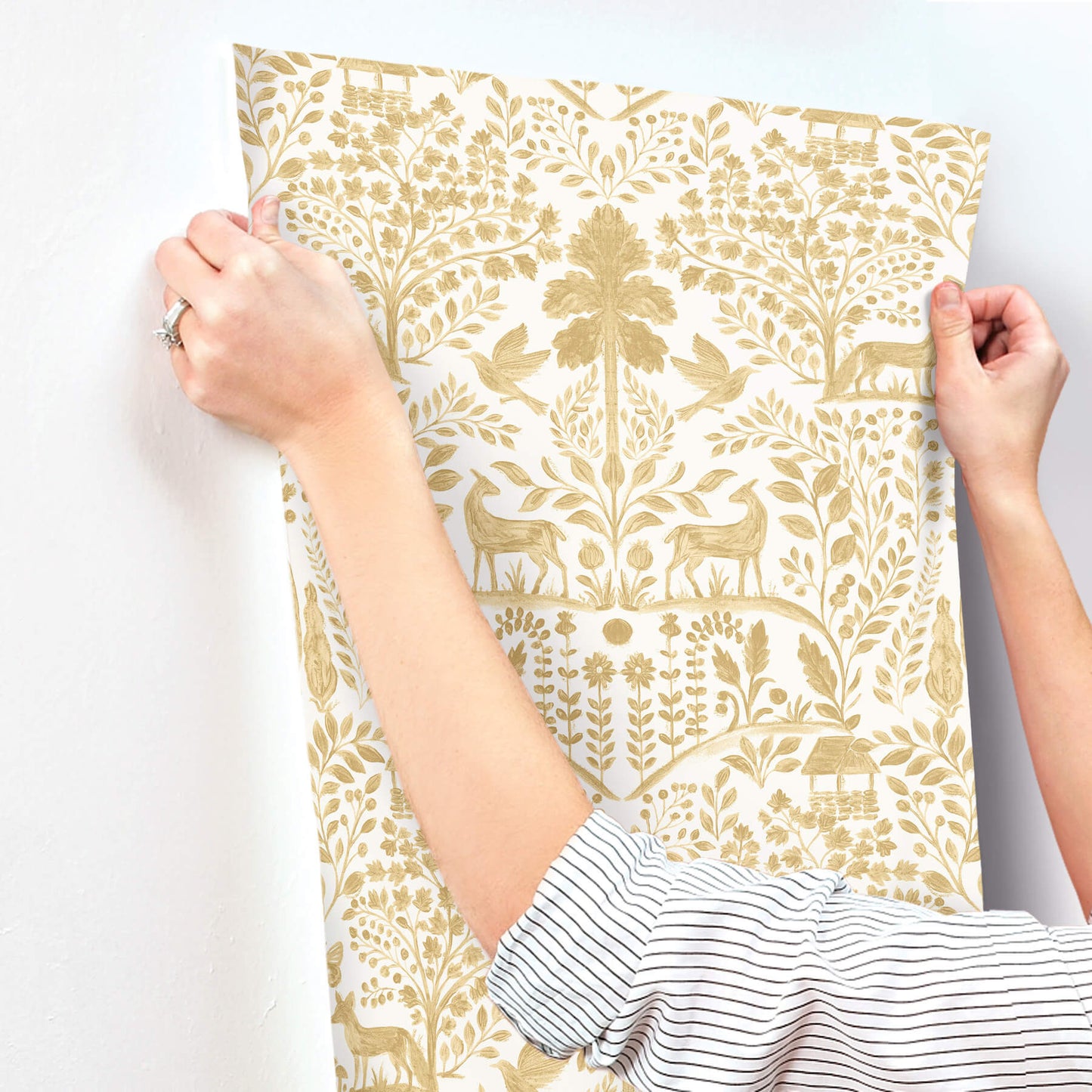 A-Street Prints Kaleidoscope Anoki Woodlands Wallpaper Sample - Yellow