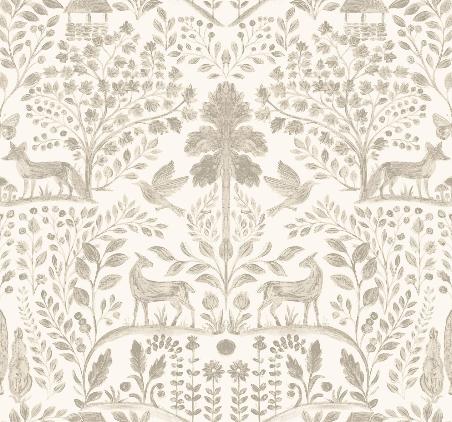 A-Street Prints Kaleidoscope Anoki Woodlands Wallpaper Sample - Beige