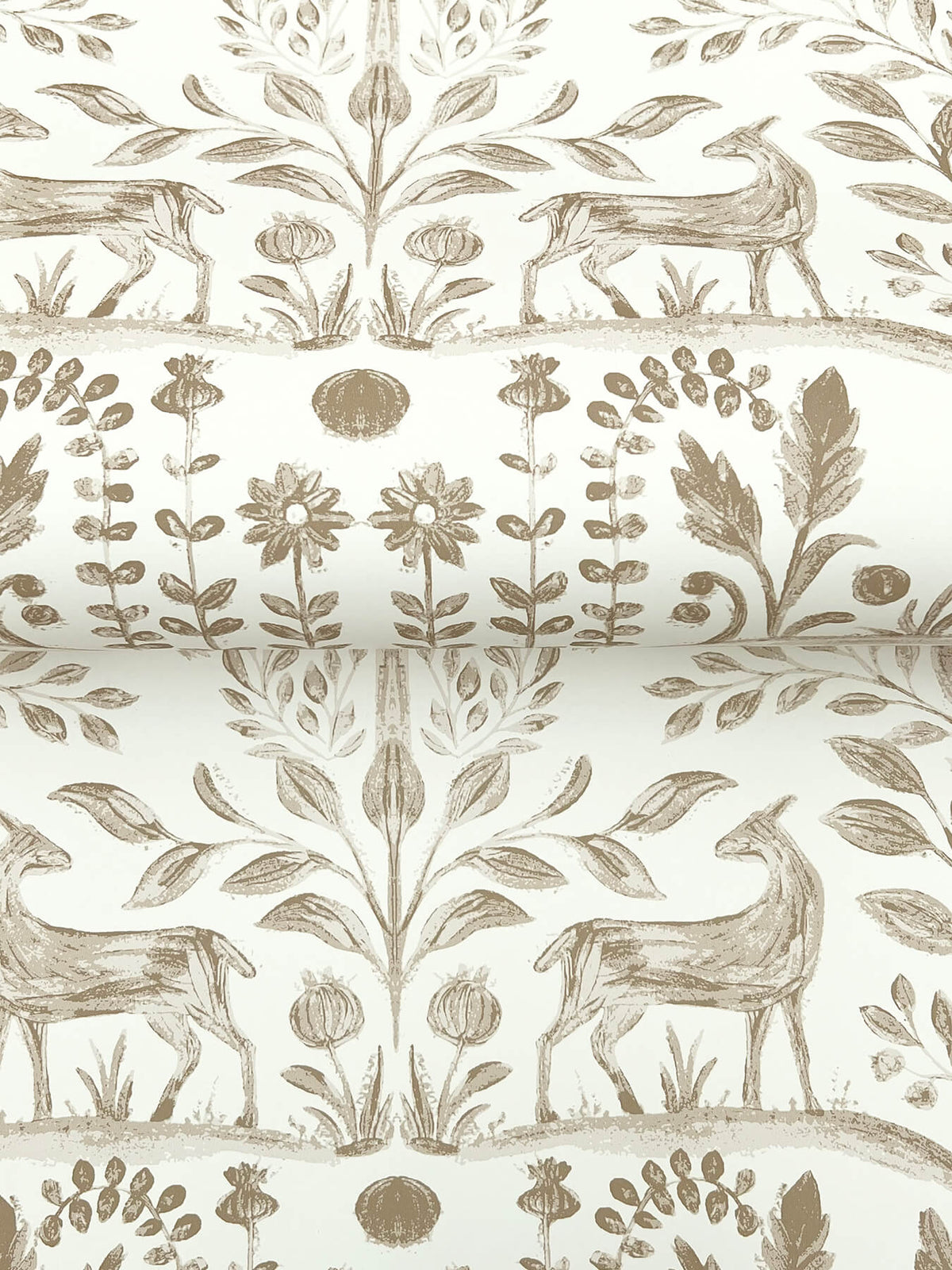 A-Street Prints Kaleidoscope Anoki Woodlands Wallpaper Sample - Beige