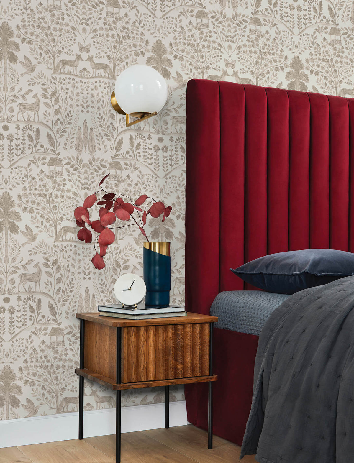 A-Street Prints Kaleidoscope Anoki Woodlands Wallpaper Sample - Beige