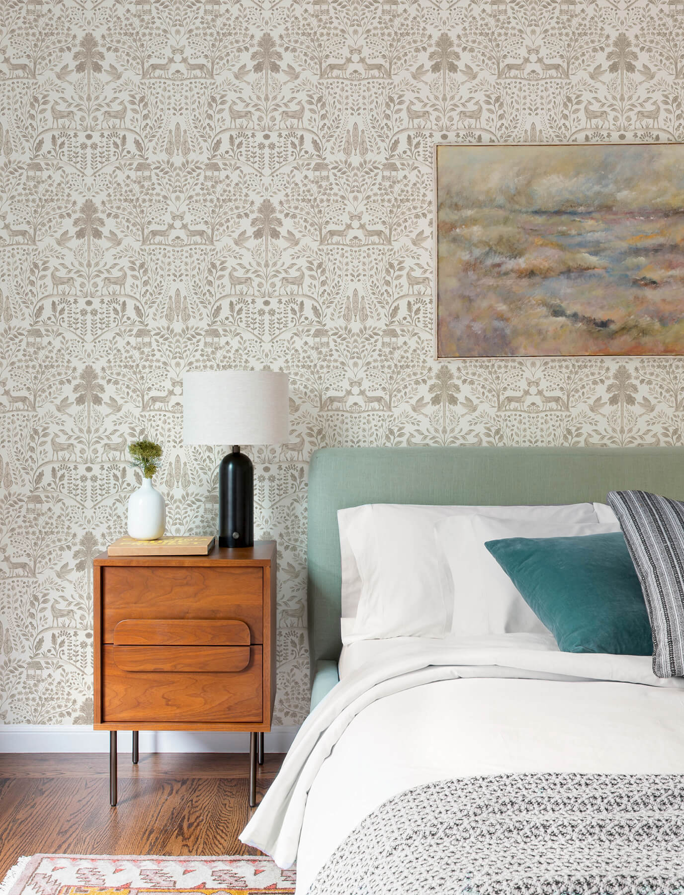 A-Street Prints Kaleidoscope Anoki Woodlands Wallpaper Sample - Beige