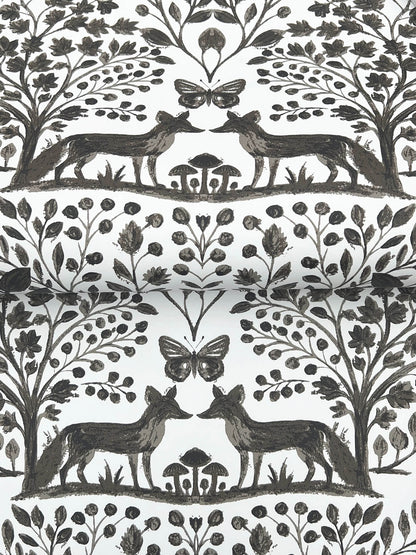 A-Street Prints Kaleidoscope Anoki Woodlands Wallpaper Sample - Black