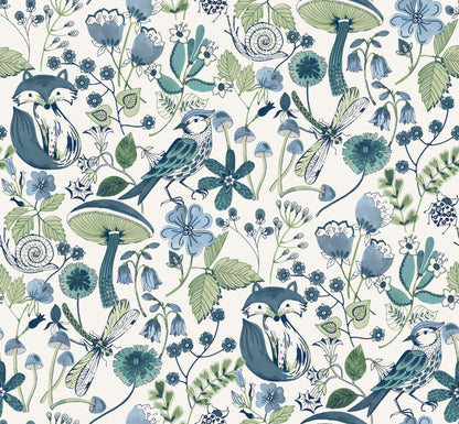 A-Street Prints Kaleidoscope Wonder Animals Wallpaper - Teal