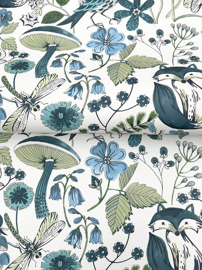 A-Street Prints Kaleidoscope Wonder Animals Wallpaper - Teal