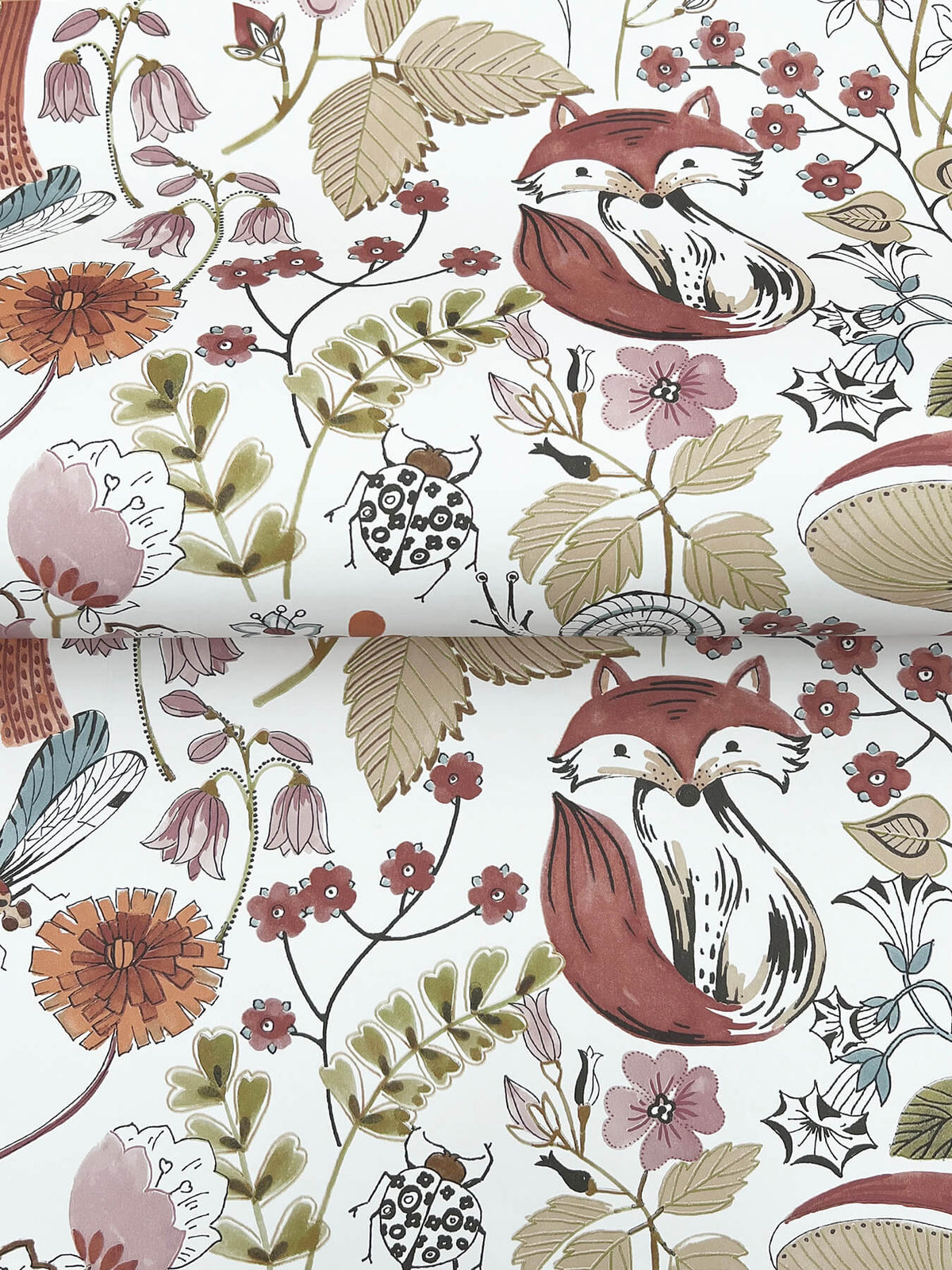 A-Street Prints Kaleidoscope Wonder Animals Wallpaper Sample - Plum