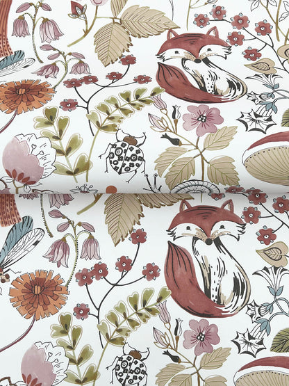 A-Street Prints Kaleidoscope Wonder Animals Wallpaper Sample - Plum