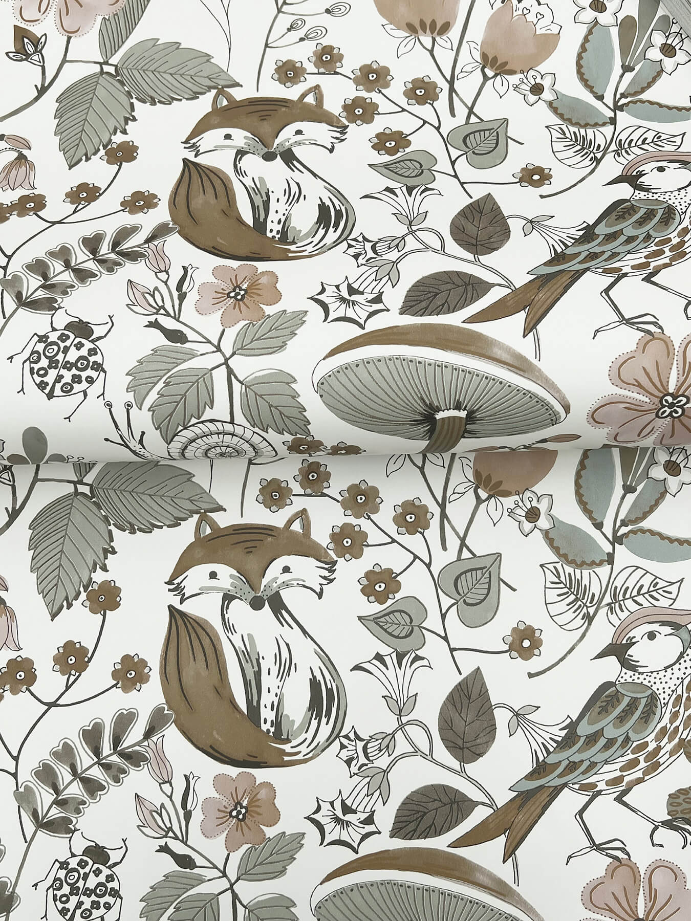 A-Street Prints Kaleidoscope Wonder Animals Wallpaper Sample - Chocolate