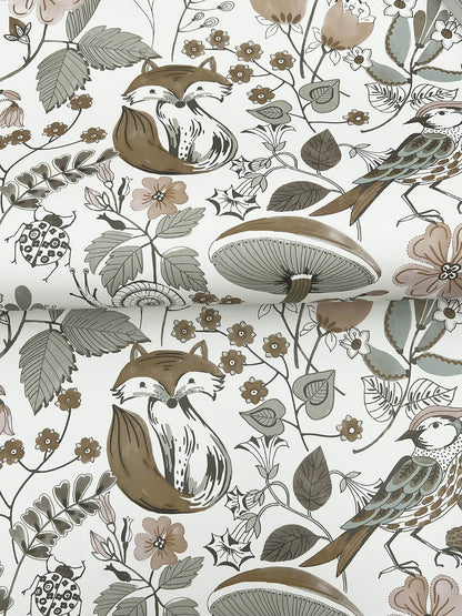 A-Street Prints Kaleidoscope Wonder Animals Wallpaper Sample - Chocolate
