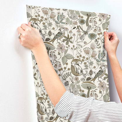 A-Street Prints Kaleidoscope Wonder Animals Wallpaper Sample - Chocolate