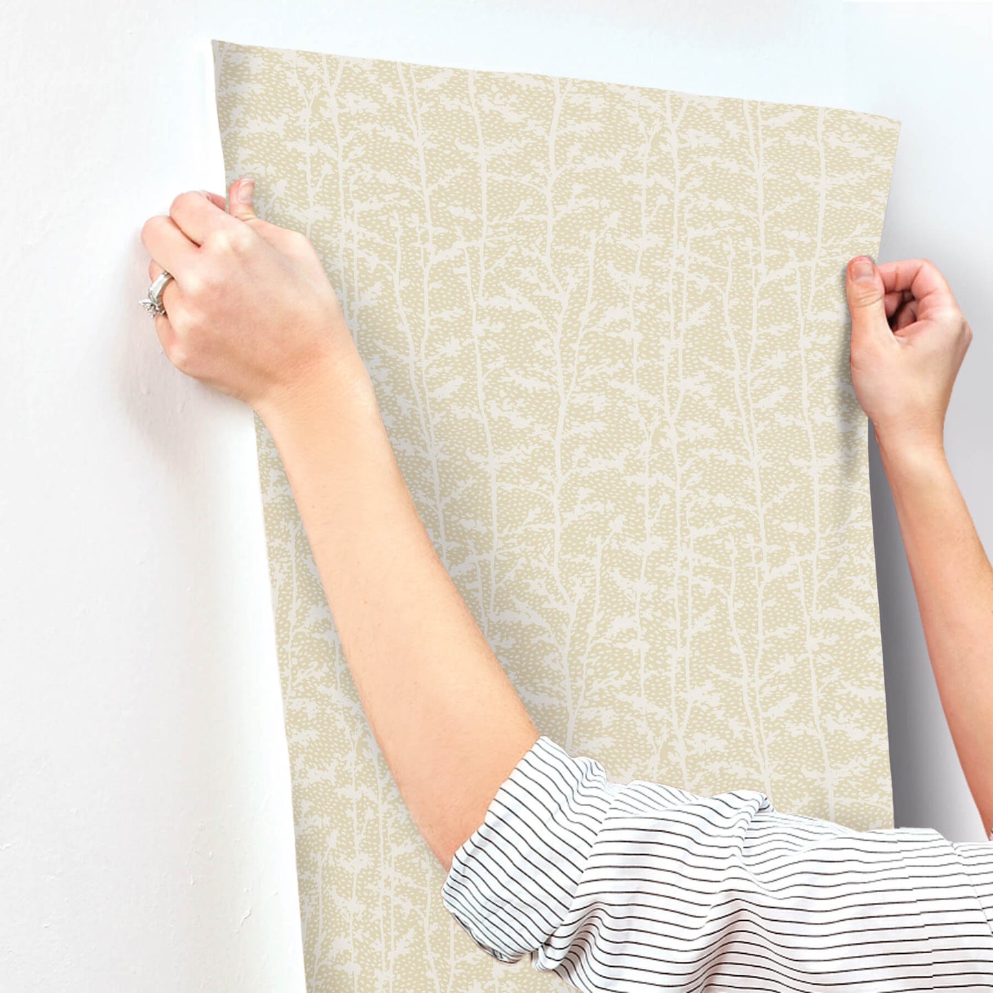 A-Street Prints Kaleidoscope Layton Vines Wallpaper Sample - Butter