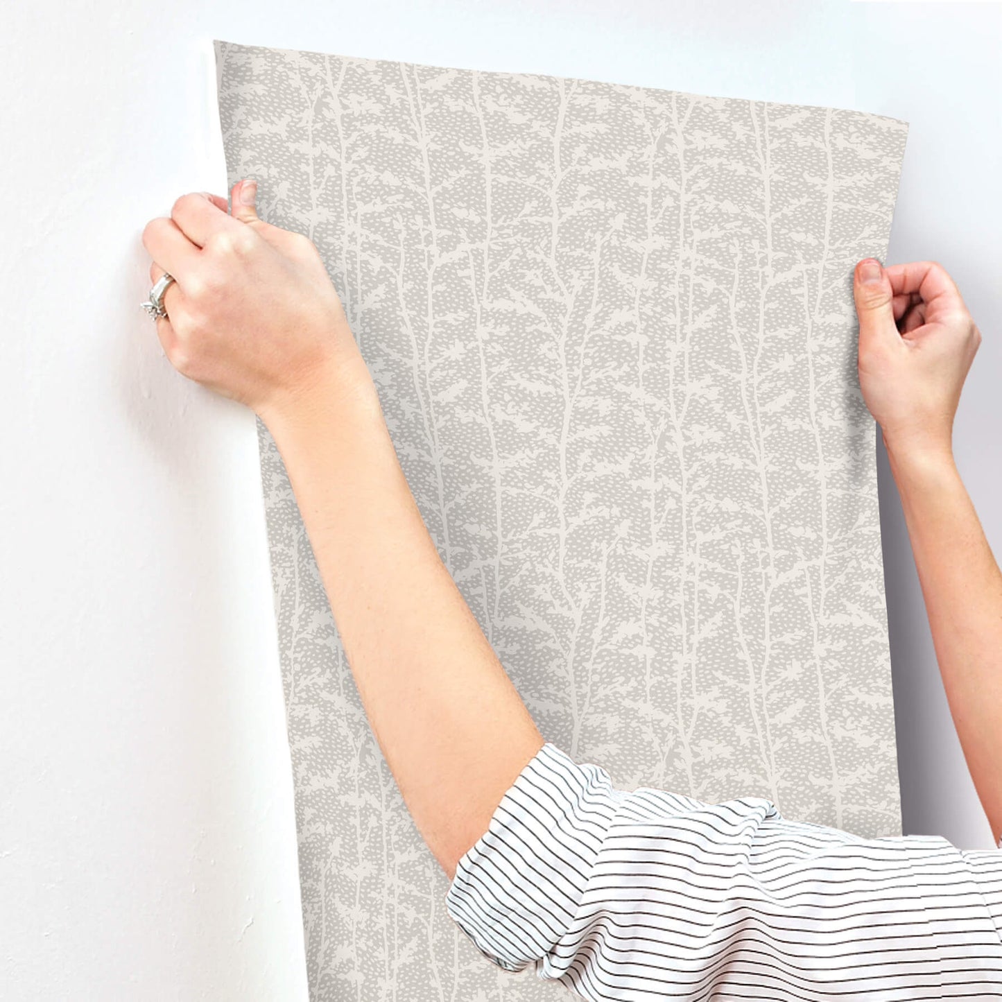 A-Street Prints Kaleidoscope Layton Vines Wallpaper Sample - Taupe