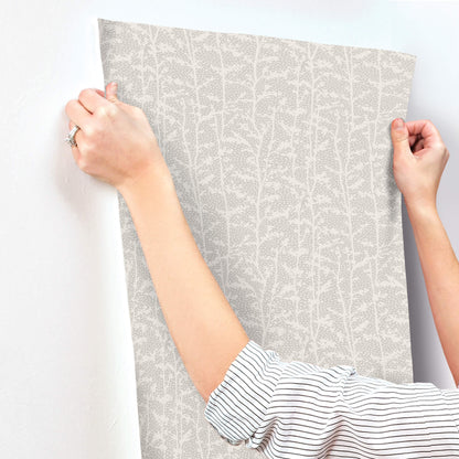 A-Street Prints Kaleidoscope Layton Vines Wallpaper Sample - Taupe