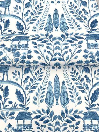 A-Street Prints Kaleidoscope Anoki Woodlands Wallpaper - Blue