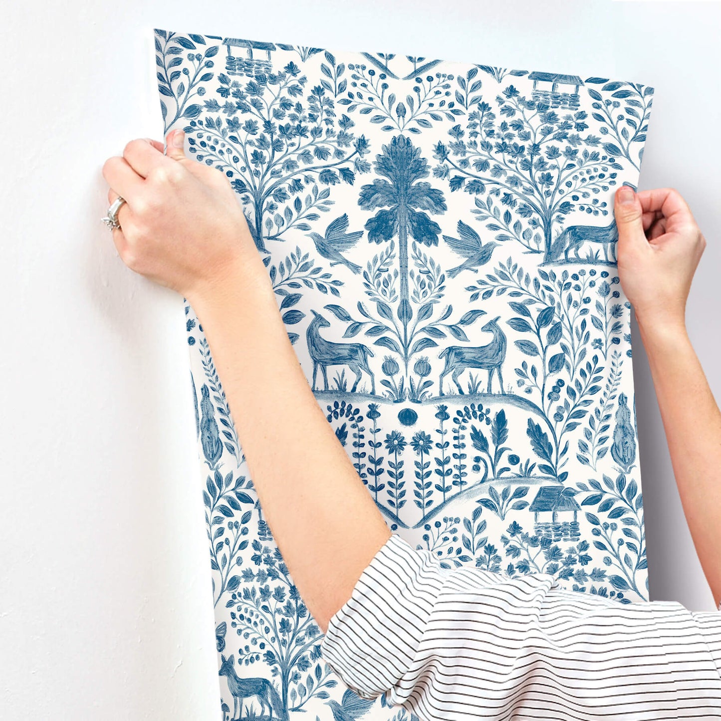 A-Street Prints Kaleidoscope Anoki Woodlands Wallpaper - Blue