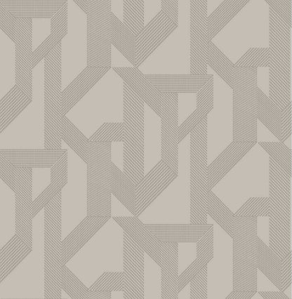 A-Street Prints Moderne Deco Franz Geometric Wallpaper - Dove