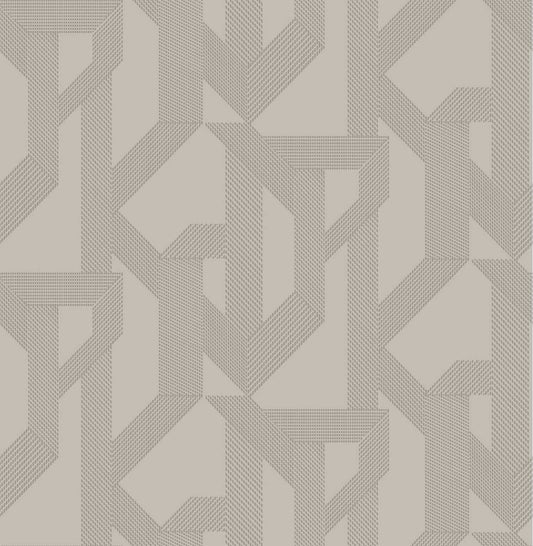 A-Street Prints Moderne Deco Franz Geometric Wallpaper - Dove